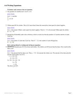 4-6 Writing Equations - Waukee Community School District Blogs
