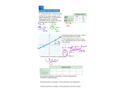 a) Complete the table, using the equation. b) Write the two points
