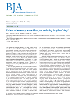 Enhanced recovery: more than just reducing