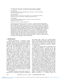 A model for disorder in fluorine