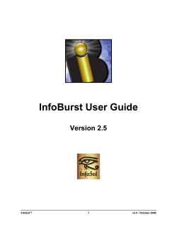 InfoBurst User Guide - Information Technology Services