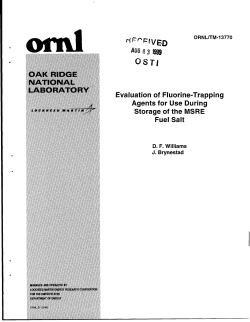 Evaluation of Fluorine-Trapping Agents for Use During
