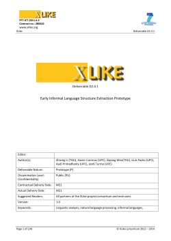 D2.4.1 Early informal language structure extraction prototype