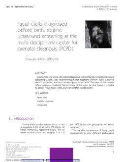 Facial clefts diagnosed before birth: routine ultrasound screening at