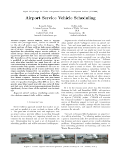 Airport Service Vehicle Scheduling