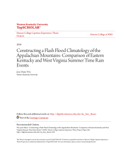 Constructing a Flash Flood Climatology of the Appalachian Mountains