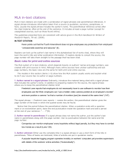 MLA in-text citations