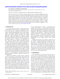 Late-time particle emission from laser
