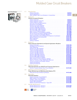 Molded Case Circuit Breakers