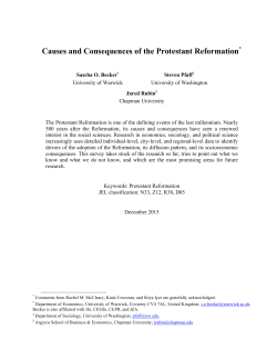 Causes and Consequences of the Protestant Reformation*