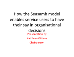 How the Seasamh model enables service users to have their say in