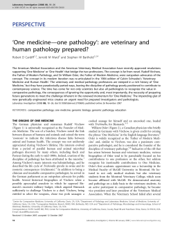 `One medicine—one pathology`: are veterinary and human