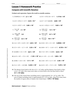 Lesson 5 Homework Practice