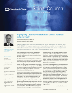 Spinal Column - Cleveland Clinic