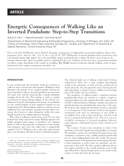 Energetic consequences of walking like an