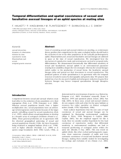 Temporal differentiation and spatial coexistence of sexual and