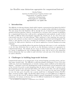 Are WordNet sense distinctions appropriate for computational