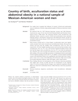 Country of birth, acculturation status and abdominal obesity in a