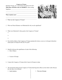 SG-Congress of Vienna
