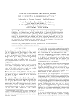 Distributed Estimation of Diameter, Radius and Eccentricities in