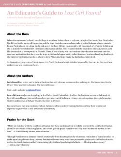 An Educator`s Guide to Lost Girl Found