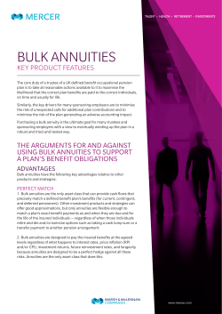 BULK ANNUITIES