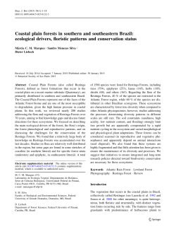 Coastal plain forests in southern and southeastern Brazil: ecological