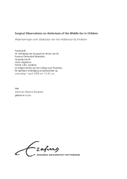 Atelectasis of the middle ear in pediatric patients