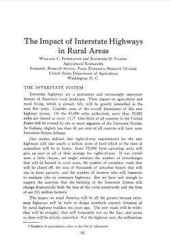 The Impact of Interstate Highways in Rural Areas - Purdue e-Pubs