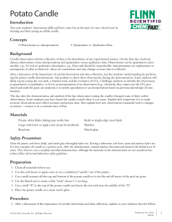 Potato Candle - Flinn Scientific