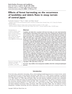 Effects of forest harvesting on the occurrence of landslides and