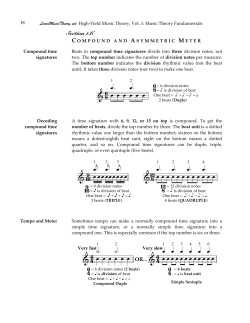 Compound and Asymmetric Meter