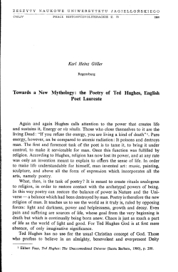 Towards a New Mythology: the Poetry of Ted Hughes, English Poet