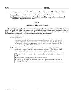 DBQ Manorialism Mercantilism Communism