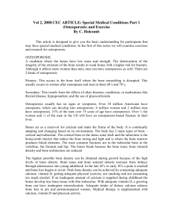 Special Medical Conditions Part 1 (Osteoporosis)