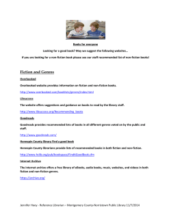 Fiction and Genres - Montgomery County