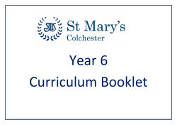 Year 6 curriculum booklet
