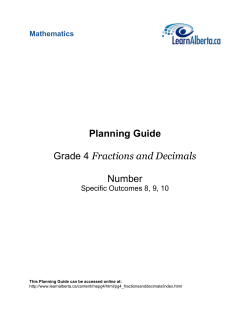 Grade 4 Fractions and Decimals