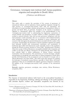 human population migration and xenophobia in - NWU