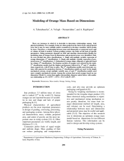 Modeling of Orange Mass Based on Dimensions
