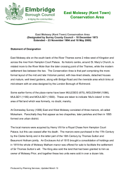 Kent Town Designation Statement