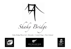 Shaky Bridge Wines Ltd | Alexandra | Central Otago | New Zealand