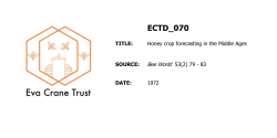Honey crop forecasting in the Middle Ages