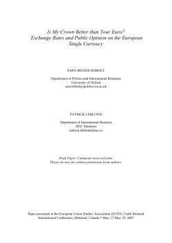 Is My Crown Better than Your Euro? Exchange Rates and Public