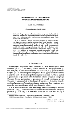 polynomials of generators of integrated semigroups