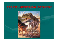 EPS 212 - HISTORICAL GEOLOGY