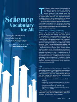 Science Vocabulary for All