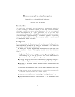 The map concept in animal navigation