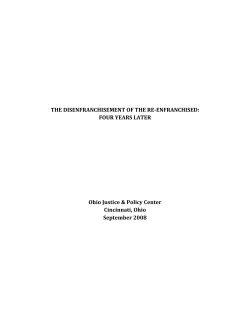 THE DISENFRANCHISEMENT OF THE RE