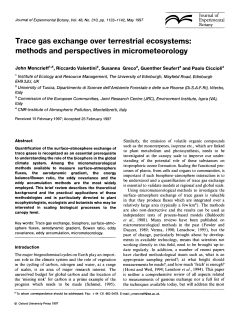 Trace gas exchange over terrestrial ecosystems
